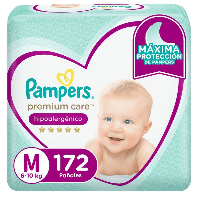 PAMPERS - Pañales Pampers Premium Care Talla M 172 Un