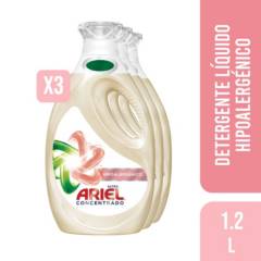 ARIEL - Pack 3 Detergente Líquido Ariel Ultra Concentrado 1.2L