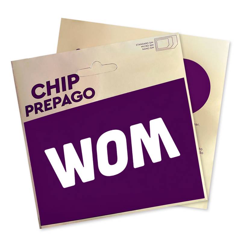 WOM - Chip Prepago Wom Incluye $2000 de Recarga Inicial - Lifemax