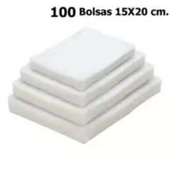 BAGSMART - 100 Bolsas Sellado - Empacado Al Vacío Gofradas 15x20 Cm