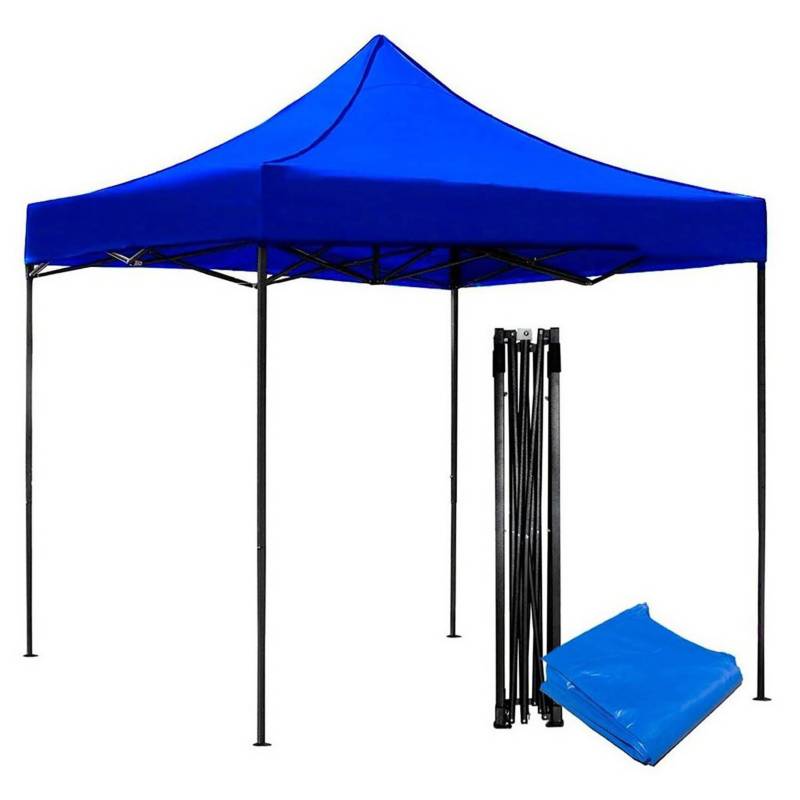JARDIMEX - Toldo Plegable Jardimex 2x2 Carpa Impermeable Protección UV azul