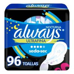 ALWAYS - Pack 6 Toallas Higiénicas Always Nocturna Ultrafina 16 un