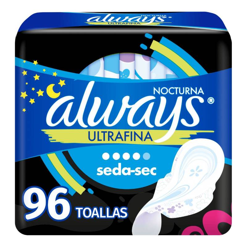 ALWAYS - Toallas Higiénicas Always Nocturna Ultrafina 96 uds