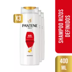 PANTENE - Pack 3 Shampoo Pantene Pro-V Rizos Definidos 400ml