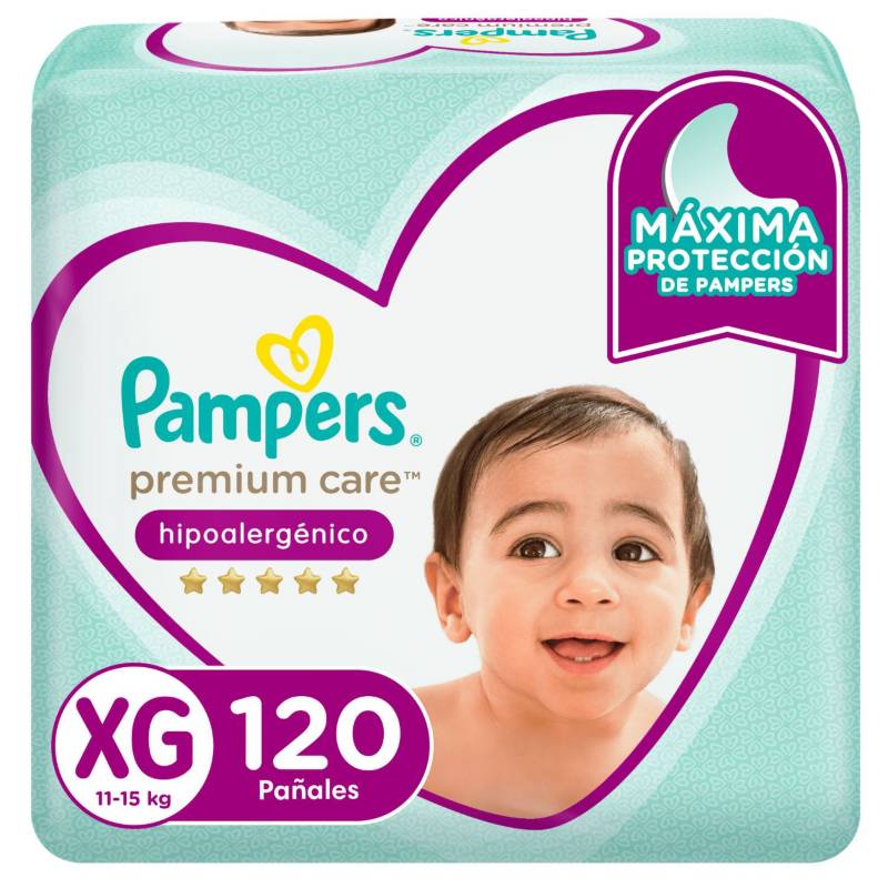 PAMPERS - Pañales Pampers Premium Care Talla XG 120 Un