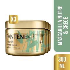 PANTENE - Pack 3 Mascarilla Pantene Pro-V Bambú Nutre & Crece 300ml