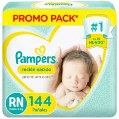 PAMPERS - Pañales Pampers Premium Care Talla P 144 Un