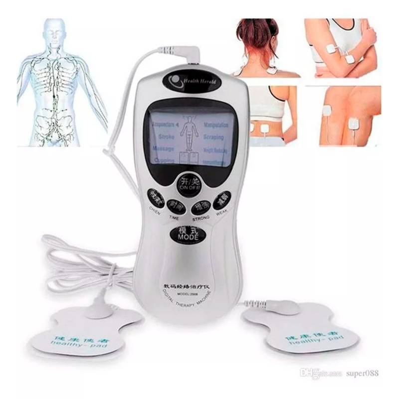 Masajeador Electroestimulador Muscular Tens 4 Pads Terapia