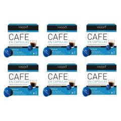 VIAGGIO ESPRESSO - Pack 6 cajas cápsulas de café descafeinado