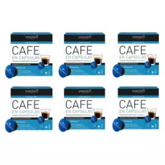 VIAGGIO ESPRESSO - Pack 6 cajas cápsulas de café descafeinado