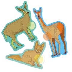 PROYECTO ENSAMBLE - Sticker Pack Fauna Chilena 3 Adhesivos Decorativos