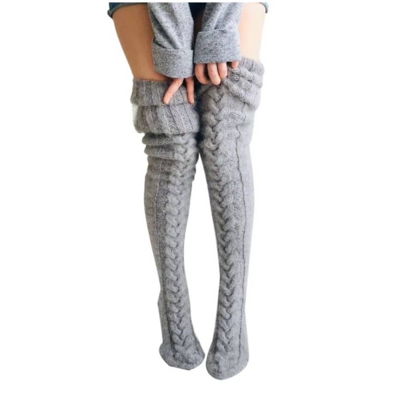 TRAVEL Calcetines de invierno gruesos tejidos y por encima de la rodilla | falabella.com