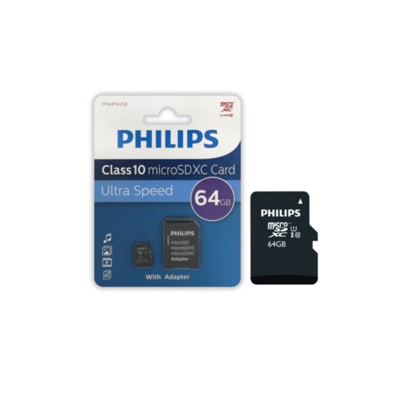 PHILIPS - Tarjeta De Memoria Philips 64 Gb Fm64Ma45B/97 PHILIPS
