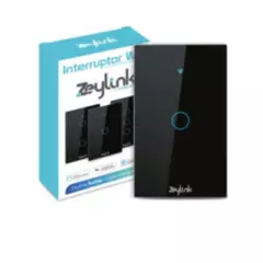 ZEYLINK - Interruptor De Pared De 1 Canal Wifi Smart Touch Black