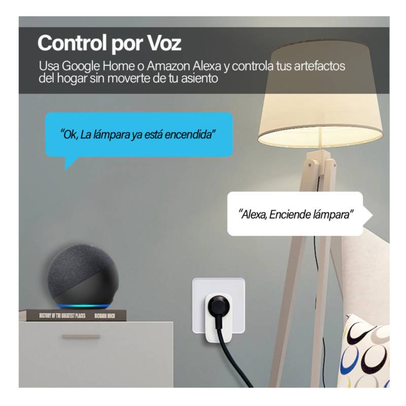 Enchufe Inteligente Wifi Chile  Alexa & Google Home