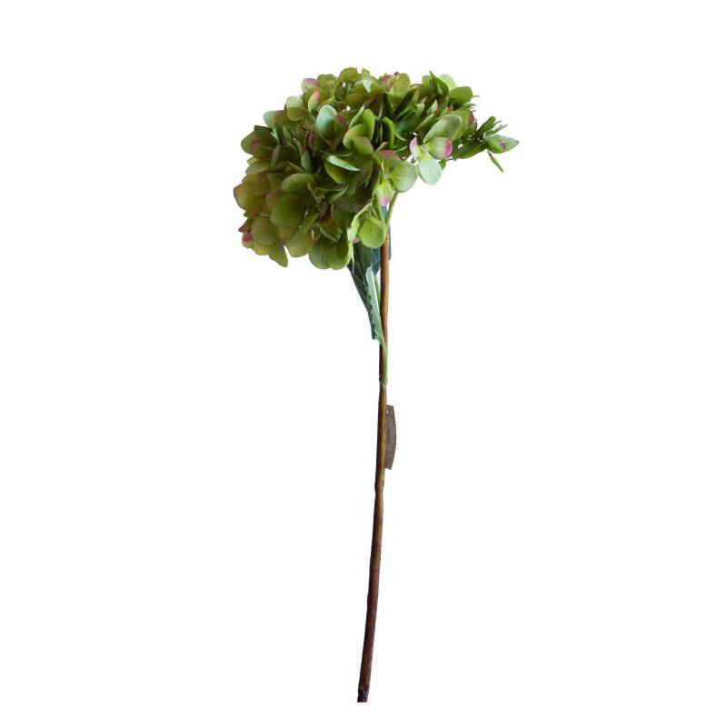 LE BOUQUET Hortensia Verde/Rosado Flor Seda Artificial 66 Cm 
