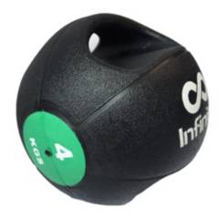 INFINITEC - Balón Medicinal Wall Ball con Doble Agarre 4 KG