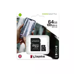 KINGSTON - Tarjeta de Memoria MicroSD Kingston Canvas Select Plus 64gb + Adaptador