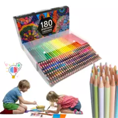 GENERICO - Lápices de Colores escolares set 180