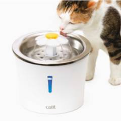 CATIT - Fuente De Agua Acero Inoxidable 3 Litros Gato Catit
