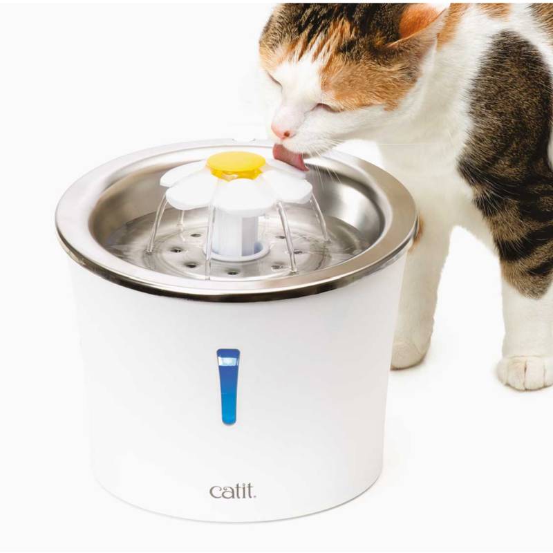 CATIT - Bebedero De Agua Acero Inoxidable 3 Litros Gato Catit