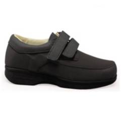 SANNABEM - Zapato P/Diabetico C/Cierre Velcro Negro Talla 34-Blunding