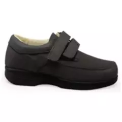SANNABEM - Zapato P/Diabetico C/Cierre Velcro Negro Talla 41-Blunding