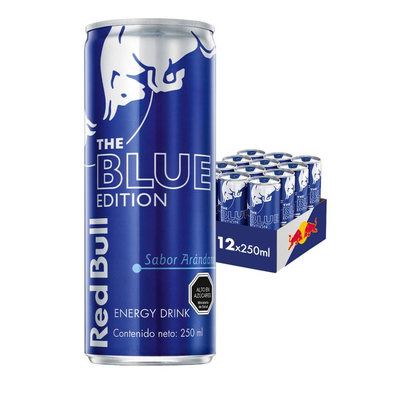 RED BULL - Bebida Energetica Red Bull Blue Edition 12 Latas De 250ml
