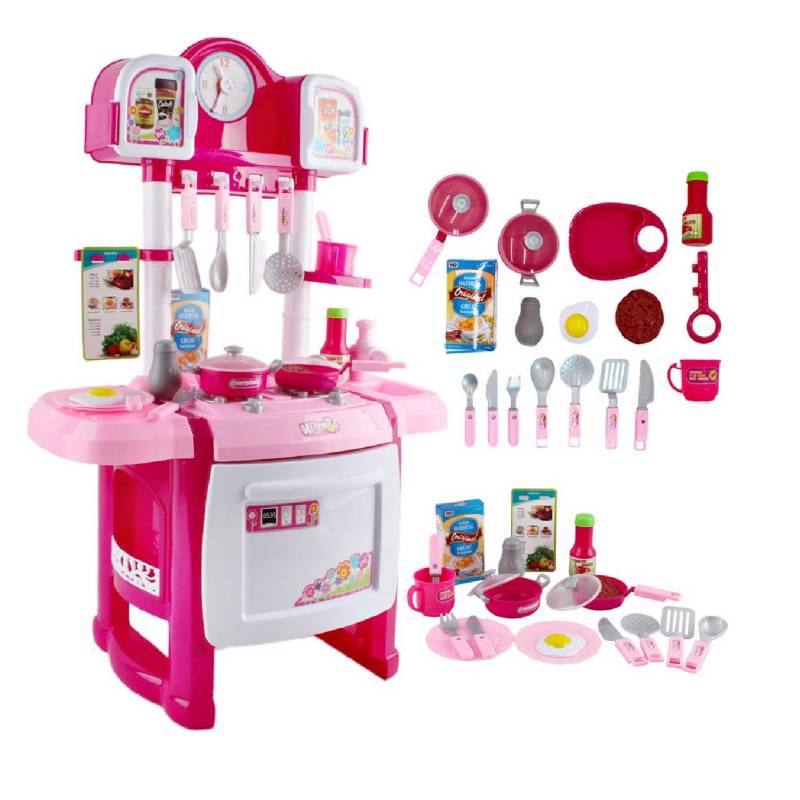 GENERICO Cocina juguete infantil didáctica rosa