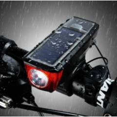 ASTR - Luz Delantera Y Bocina Recargable Solar Para Bicicleta