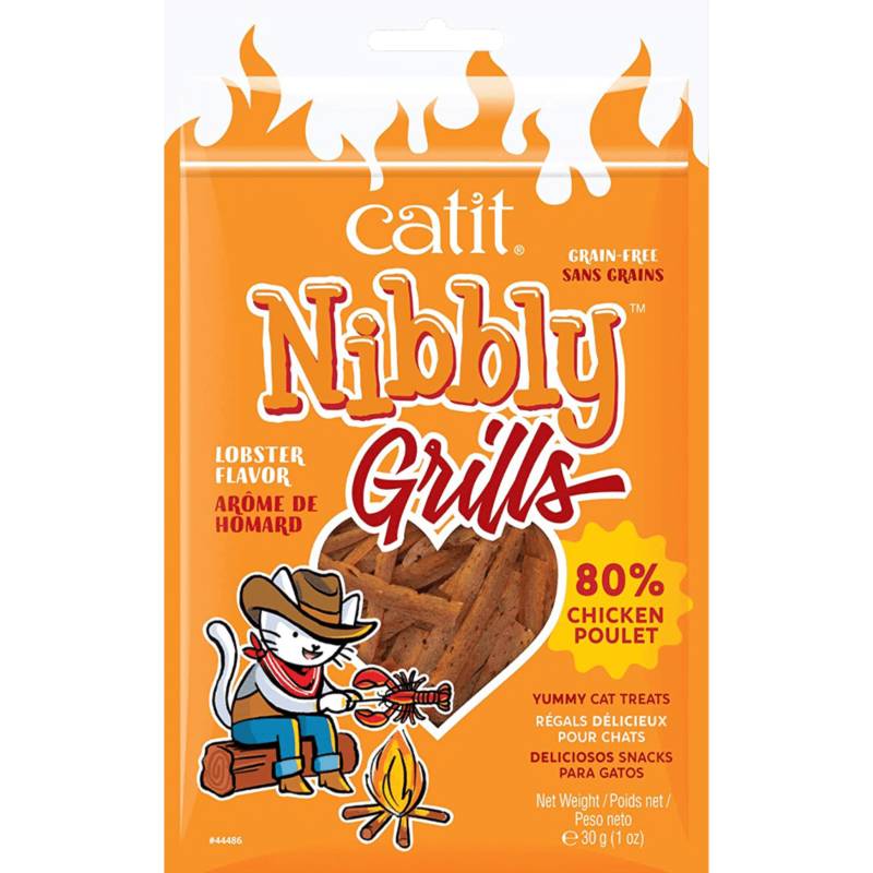 CATIT - Catit Nibbly Grills Snack Gato Sabor Pollo y Langosta, 30gr