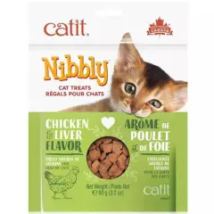 CATIT - Catit Nibbly Snacks Gato Sabor Pollo e Higado, 90Grs