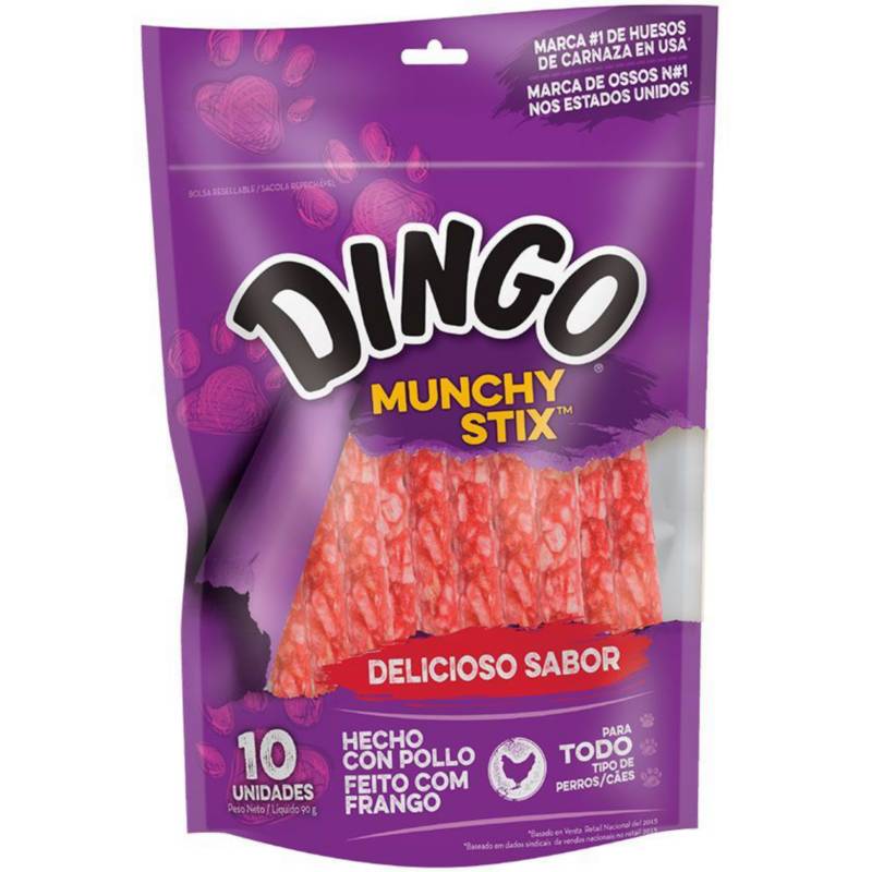 DINGO - Dingo Snack Munchy Sticks Perro, 90gr