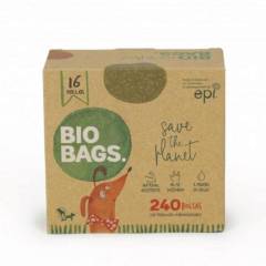 PETPRO - Biobags Bolsas Biodegradables Fecas Perro, 16 Rollos (240u)