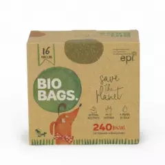 PETPRO - Biobags Bolsas Biodegradables Fecas Perro, 16 Rollos (240u)