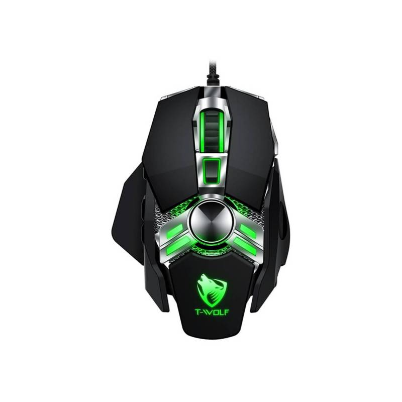 T WOLF - Mouse Gamer T-Wolf V10 Negro