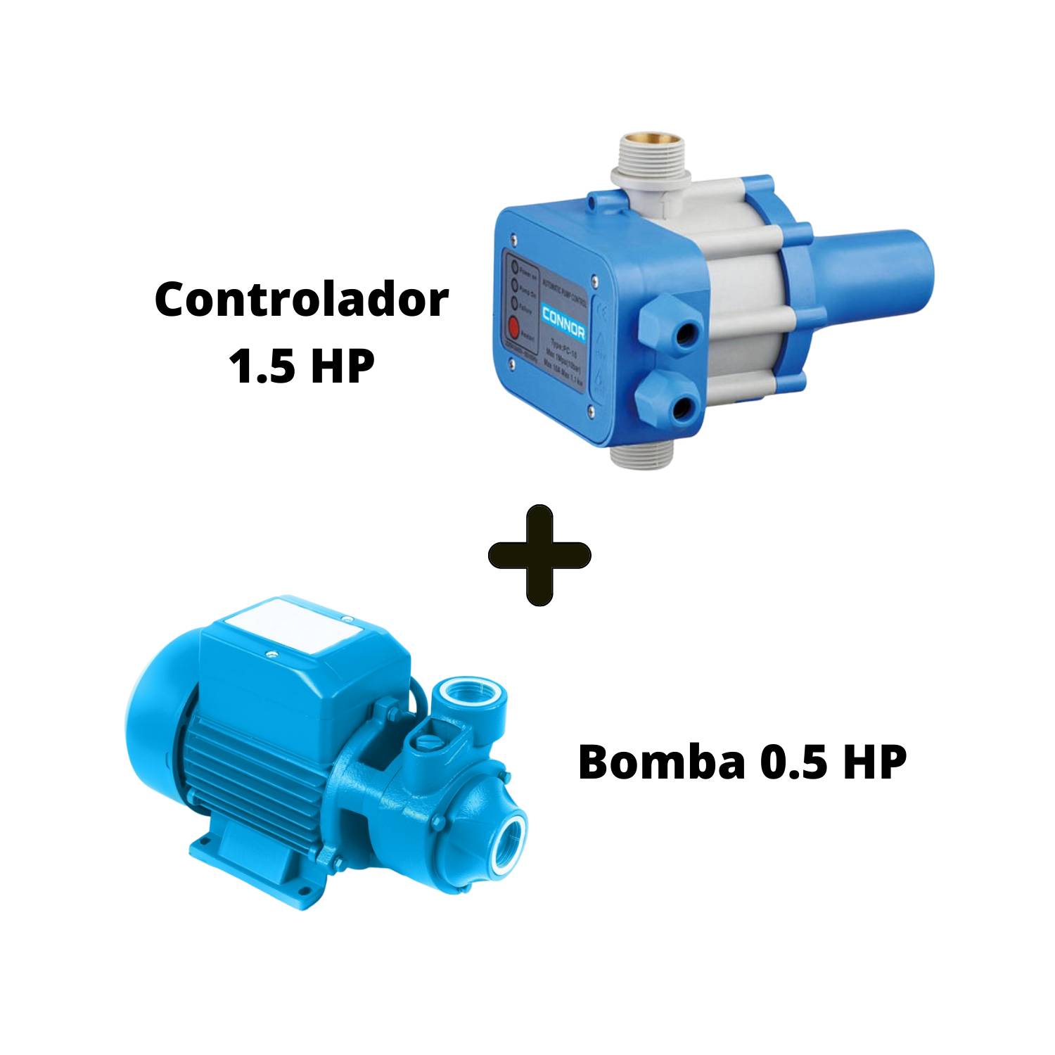 KOSLAN Bomba Agua Periferica 0.5 Hp + Controlador 1.5 Hp - Connor (Koslan)