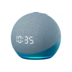AMAZON - Amazon Echo Dot 4 Parlante Inteligente Con Reloj Alexa Azul