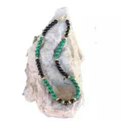 BUTTERFLY - Collar onix y malaquita piedra natural