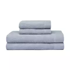 HOHOS CASA - Set 2 toallas mano y 2 toallones baño Elegance, 100% algo, 550 gr