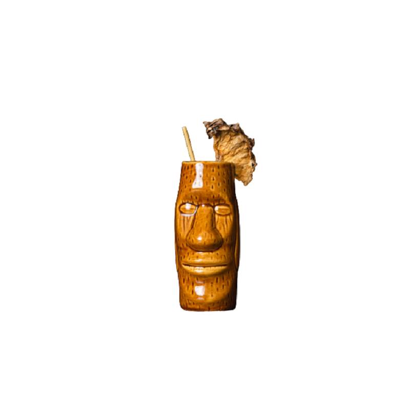 MOOR - Taza Tiki Moai 400 ML,  Alto 16 cm