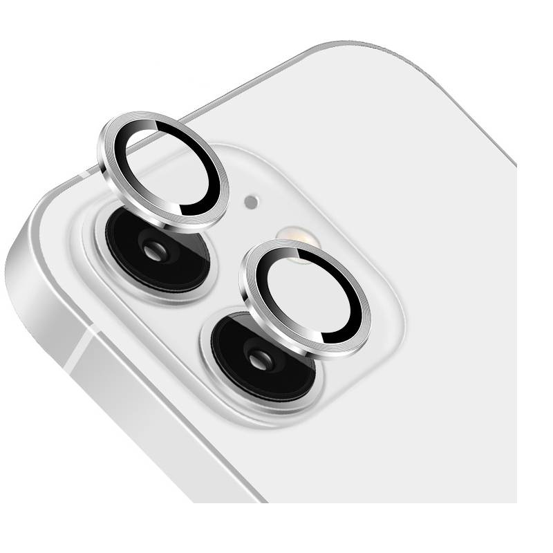 GENERICO - Protector para lente camara iPhone 13 / 13 mini / Plateado