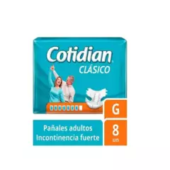 COTIDIAN - PAÑAL ADULTO COTIDIAN CLASICO 8 UNIDADES TALLA G