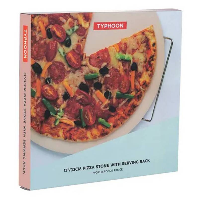 TYPHOON Piedra Pizza 33 Cms Con Rejilla Para Horno