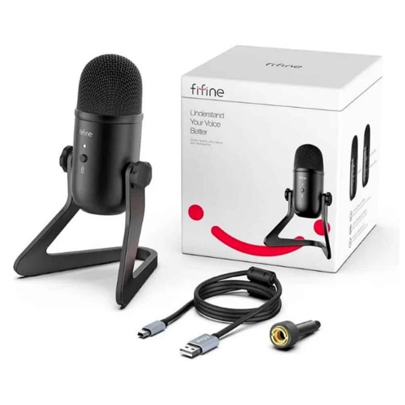 FIFINE - Microfono Fifine Condensador Negro USB  K678