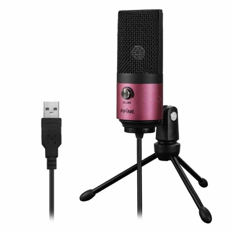 FIFINE - Microfono Profesional Fifine K669 para PC y PS4 Rosa