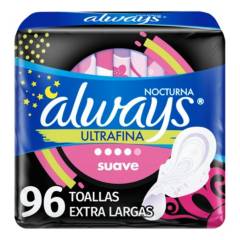 ALWAYS - Pack 6 Toallas Higiénicas Always Nocturnas 16un