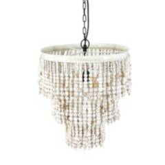 LIV INTERIOR - Lámpara colgante perlas madera 90x40 cm