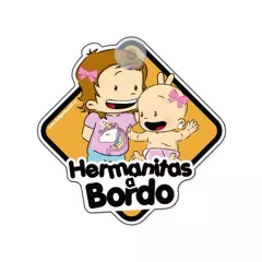 BABY ON BOARD - Letrero Hermanitas a Bordo