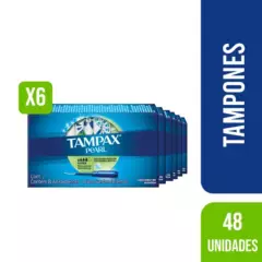 TAMPAX - Pack 6 Tampones Tampax Pearl Super 8 Unidades